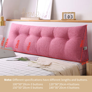 SOGA 2X 100cm Pink Triangular Wedge Bed Pillow Headboard Backrest Bedside Tatami Cushion Home Decor