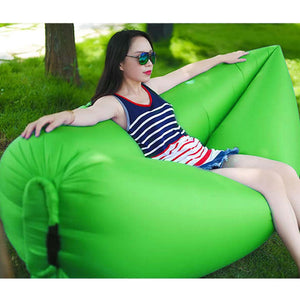 Fast Inflatable Sleeping Bag Lazy Air Sofa Green