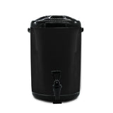 SOGA 8X 14L Stainless Steel Insulated Milk Tea Barrel Hot and Cold Beverage Dispenser Container with Faucet Black