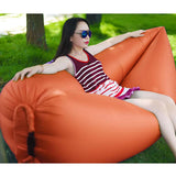 2X Fast Inflatable Sleeping Bag Lazy Air Sofa Orange/Green