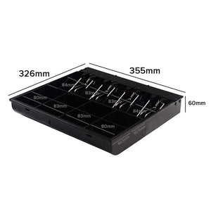 SOGA 2X Black Heavy Duty Cash Drawer Manual 4 Bills 8 Coins Cheque Slot Tray Pos 350