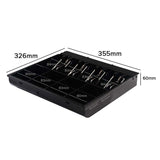 SOGA 2X Black Heavy Duty Cash Drawer Manual 4 Bills 8 Coins Cheque Slot Tray Pos 350