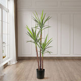 SOGA 2X 150cm Artificial Natural Green Dracaena Yucca Tree Fake Tropical Indoor Plant Home Office Decor