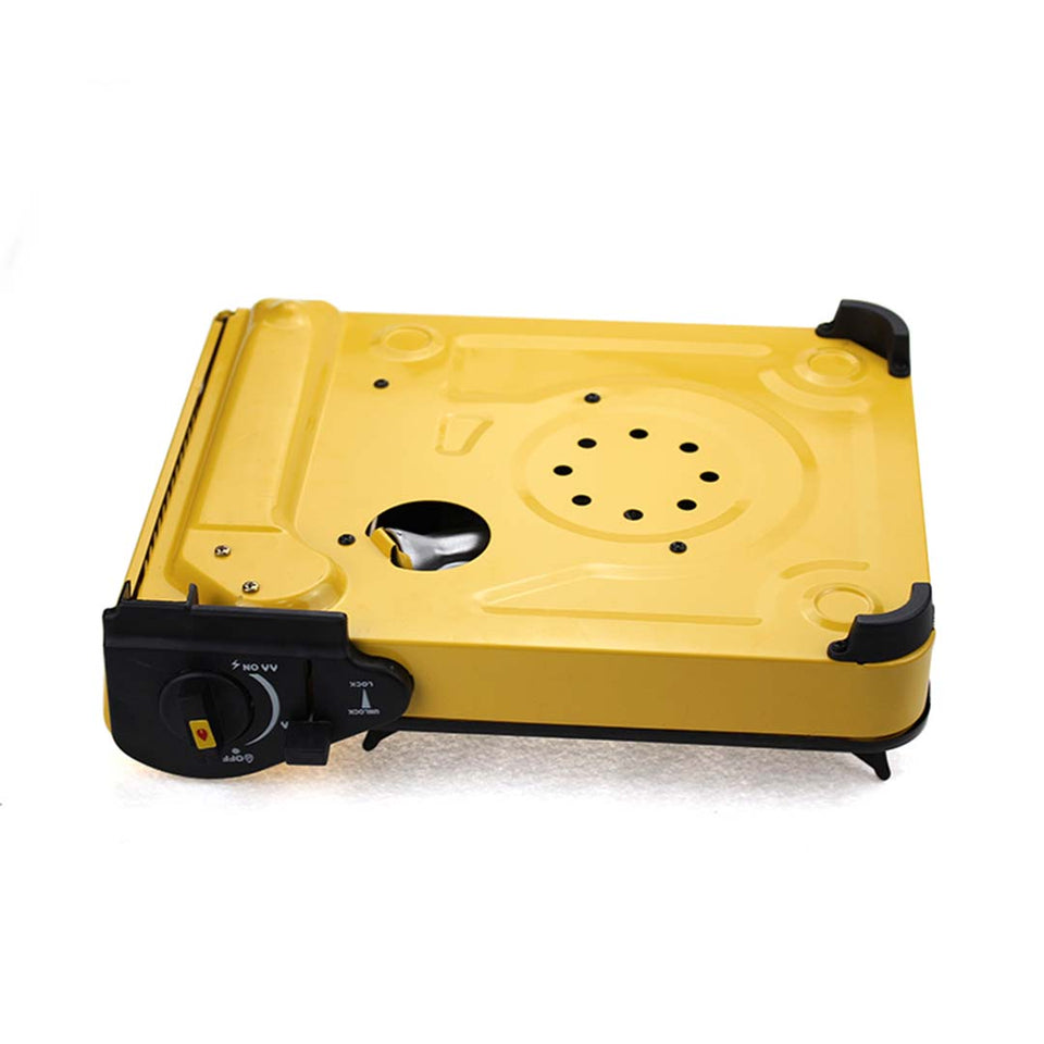 2X Portable Gas Stove Cooker Butane BBQ Camping Party Gas Burner Outdoor Yellow