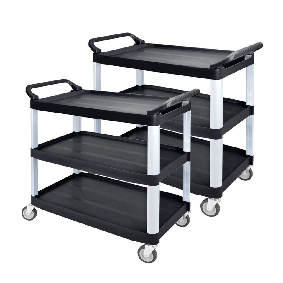 SOGA 2x 3 Tier Food Trolley Food Waste Cart Food Utility Mechanic Kitchen Small