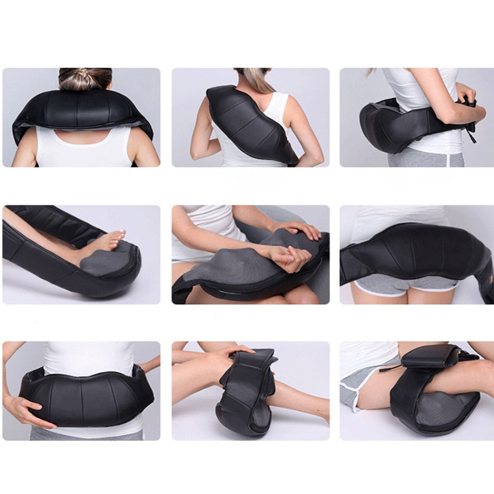 SOGA 2X Electric Kneading Back Neck Shoulder Massage Arm Body Massager Black/Blue