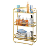 SOGA 3 Tier Rectangular Bathroom Shelf Multifunctional Storage Display Rack Organiser