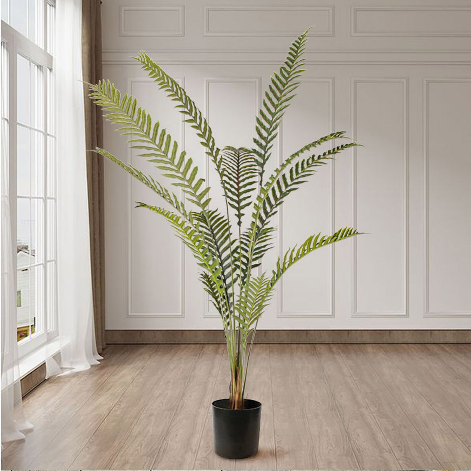 SOGA 2X 240cm Artificial Green Rogue Hares Foot Fern Tree Fake Tropical Indoor Plant Home Office Decor