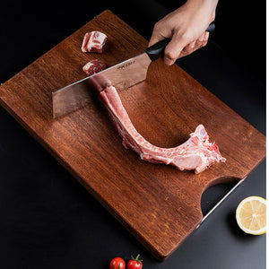 SOGA 2X 26cm Rectangular Wooden Ebony Butcher Block Non-slip Chopping Food Serving Tray Charcuterie Board