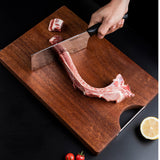 SOGA 2X 26cm Rectangular Wooden Ebony Butcher Block Non-slip Chopping Food Serving Tray Charcuterie Board