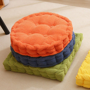 SOGA Orange Round Cushion Soft Leaning Plush Backrest Throw Seat Pillow Home Office Decor