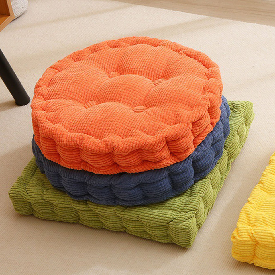 SOGA Orange Round Cushion Soft Leaning Plush Backrest Throw Seat Pillow Home Office Decor