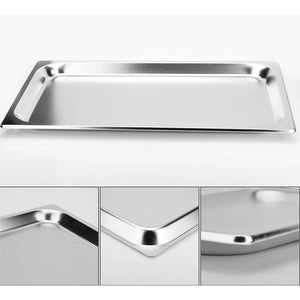 SOGA 12X Gastronorm GN Pan Full Size 1/1 GN Pan 4cm Deep Stainless Steel Tray with Lid
