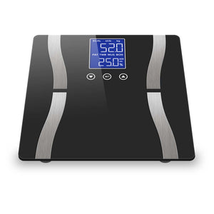 SOGA 2X Glass LCD Digital Body Fat Scale Bathroom Electronic Gym Water Weighing Scales Black/White