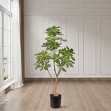 SOGA 120cm Artificial Natural Green Schefflera Dwarf Umbrella Tree Fake Tropical Indoor Plant Home Office Decor