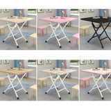 SOGA 2X White Portable Square Table Standing Legs Foldable Furniture Home Decor