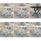 SOGA 2X White Portable Square Table Standing Legs Foldable Furniture Home Decor