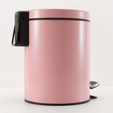 SOGA 4X Foot Pedal Stainless Steel Rubbish Recycling Garbage Waste Trash Bin Round 12L Pink
