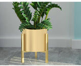 SOGA 4X 30CM Gold Metal Plant Stand with Flower Pot Holder Corner Shelving Rack Indoor Display