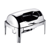 SOGA 6.5L Stainless Steel Double Soup Tureen Bowl Station Roll Top Buffet Chafing Dish Catering Chafer Food Warmer Server
