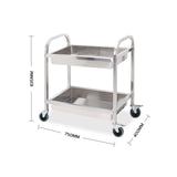 SOGA 2X 3 Tier Square Food Waste Cart Trolley Five Buckets Kitchen Utility 82x43x92cm