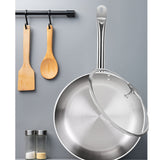SOGA 28cm Stainless Steel Saucepan Sauce pan with Glass Lid and Helper Handle Triple Ply Base Cookware