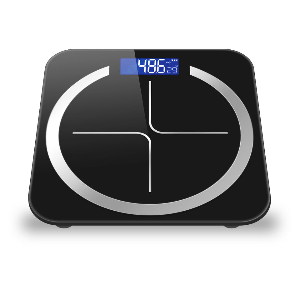 SOGA 2X 180kg Glass LCD Digital Fitness Weight Bathroom Body Electronic Scales Black/Pink