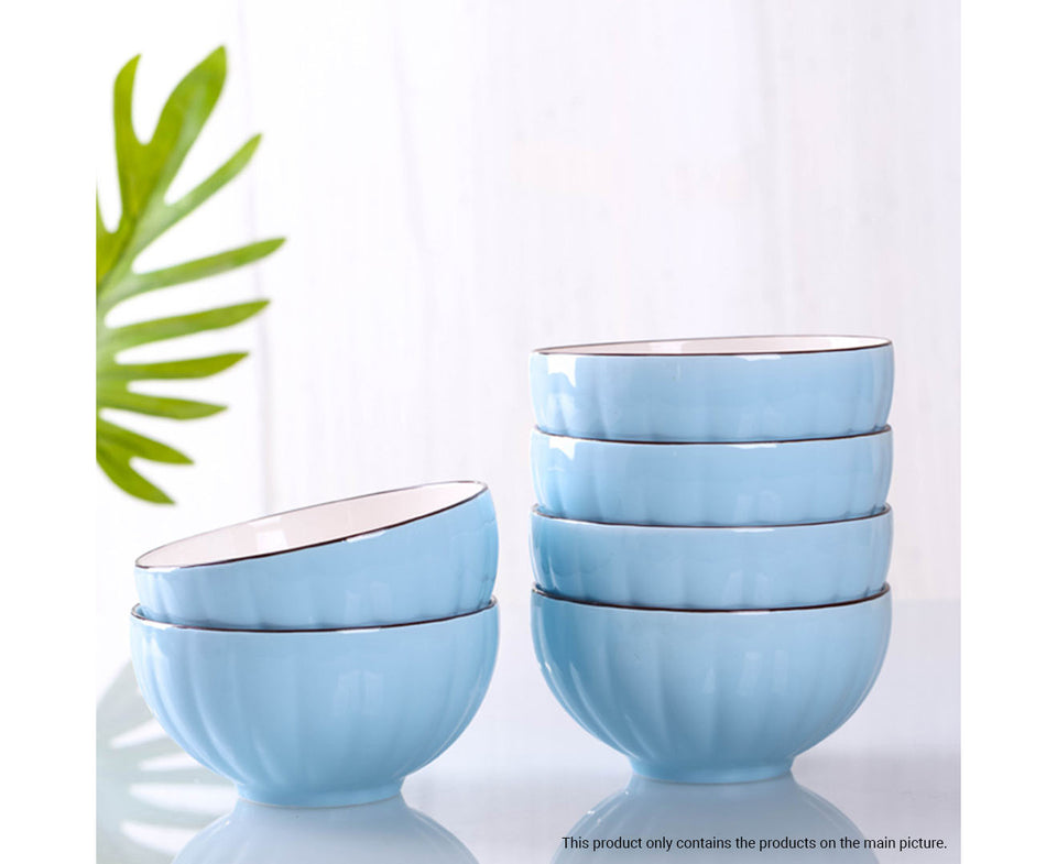 SOGA Blue Japanese Style Ceramic Dinnerware Crockery Soup Bowl Plate Server Kitchen Home Decor Set of 9