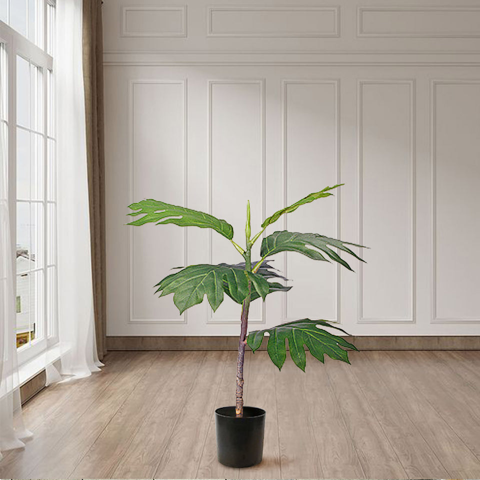 SOGA 4X 60cm Artificial Natural Green Split-Leaf Philodendron Tree Fake Tropical Indoor Plant Home Office Decor