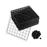 SOGA Black Portable 6-Cube Storage Organiser Foldable DIY Modular Grid Space Saving Shelf