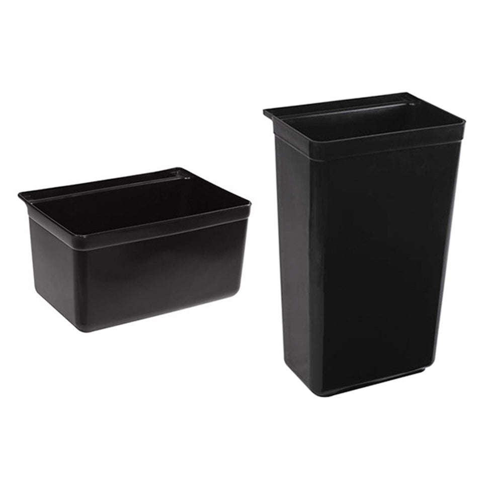 SOGA 2x 3 Tier Food Trolley Food Waste Cart With Two Bins Storage Kitchen Small