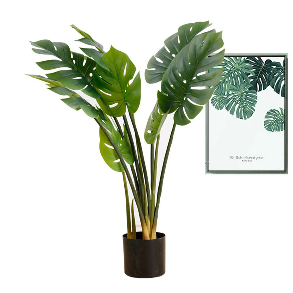 SOGA 2X 93cm Artificial Indoor Potted Turtle Back Fake Decoration Tree Flower Pot Plant