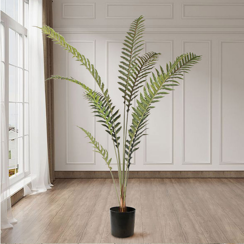 SOGA 180cm Artificial Green Rogue Hares Foot Fern Tree Fake Tropical Indoor Plant Home Office Decor