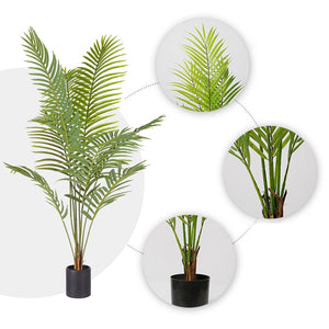 SOGA 4X 180cm Green Artificial Indoor Rogue Areca Palm Tree Fake Tropical Plant Home Office Decor