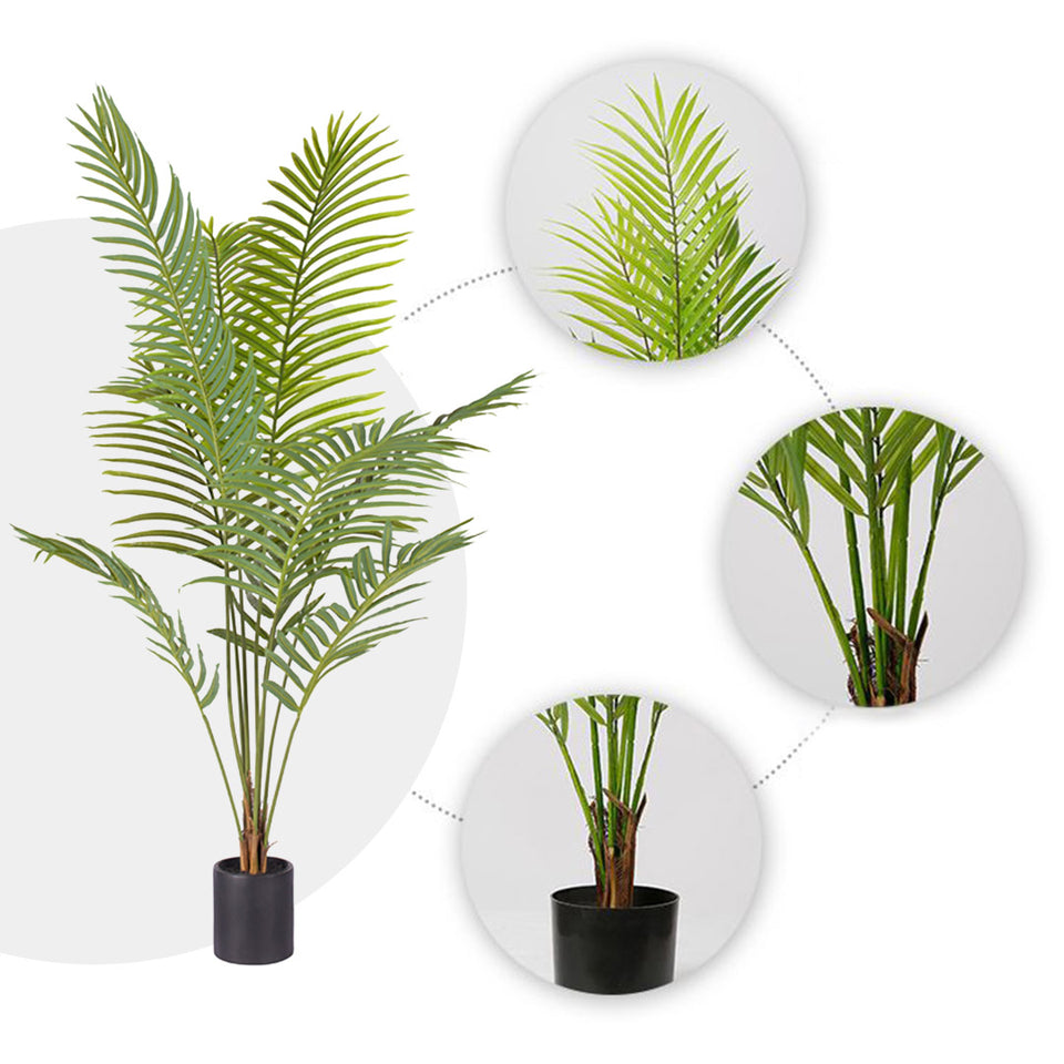 SOGA 4X 180cm Green Artificial Indoor Rogue Areca Palm Tree Fake Tropical Plant Home Office Decor