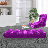 SOGA Floor Recliner Folding Lounge Sofa Futon Couch Folding Chair Cushion Purple