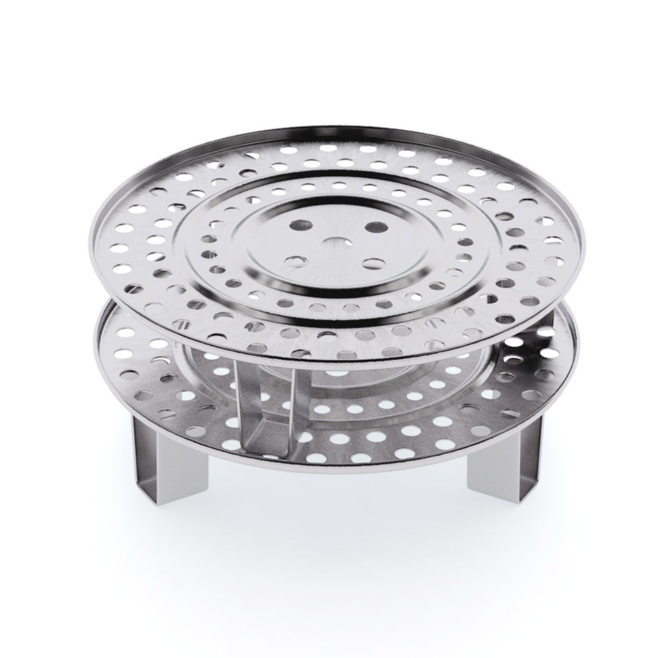 SOGA 43cm Stainless Steel Steamer Insert Stock Pot Steaming Rack Stockpot Tray