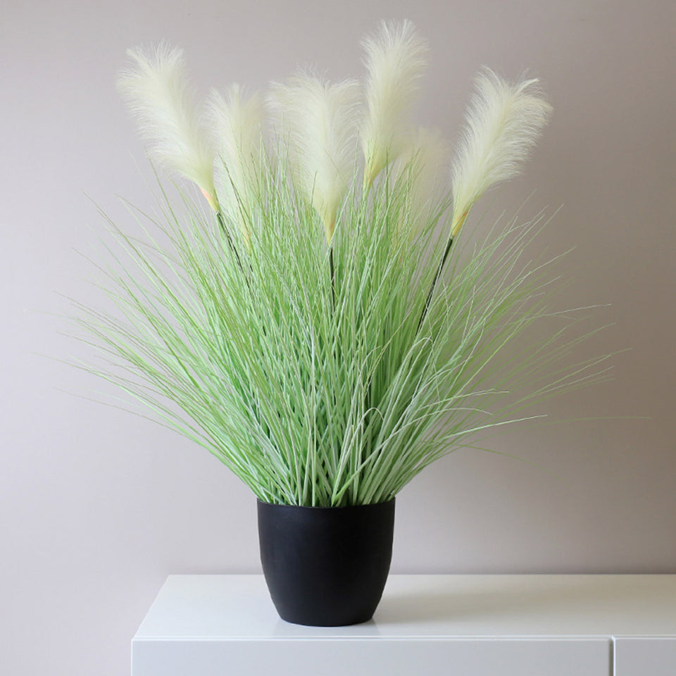 SOGA 4X 110cm Artificial Indoor Potted Reed Bulrush Grass Tree Fake Plant Simulation Decorative