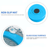 SOGA 2X 180kg Digital Fitness Weight Bathroom Gym Body Glass LCD Electronic Scale White/Blue