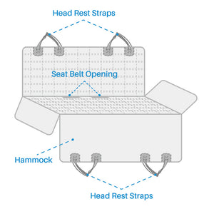 SOGA Luxury Car Trunk Pet Mat Boot Cargo Liner Waterproof Seat Cover Protector Hammock Non-Slip Pet Travel Essentials