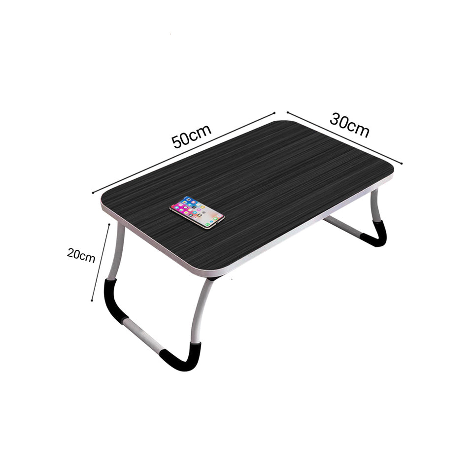 SOGA 2X Black Portable Bed Table Adjustable Foldable Bed Sofa Study Table Laptop Mini Desk Breakfast Tray Home Decor