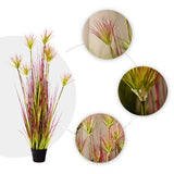 SOGA 4X 120cm Purple-Red Artificial Indoor Potted Papyrus Plant Tree Fake Simulation Decorative