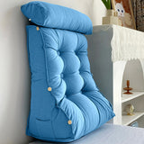 SOGA 4X 45cm Blue Triangular Wedge Lumbar Pillow Headboard Backrest Sofa Bed Cushion Home Decor