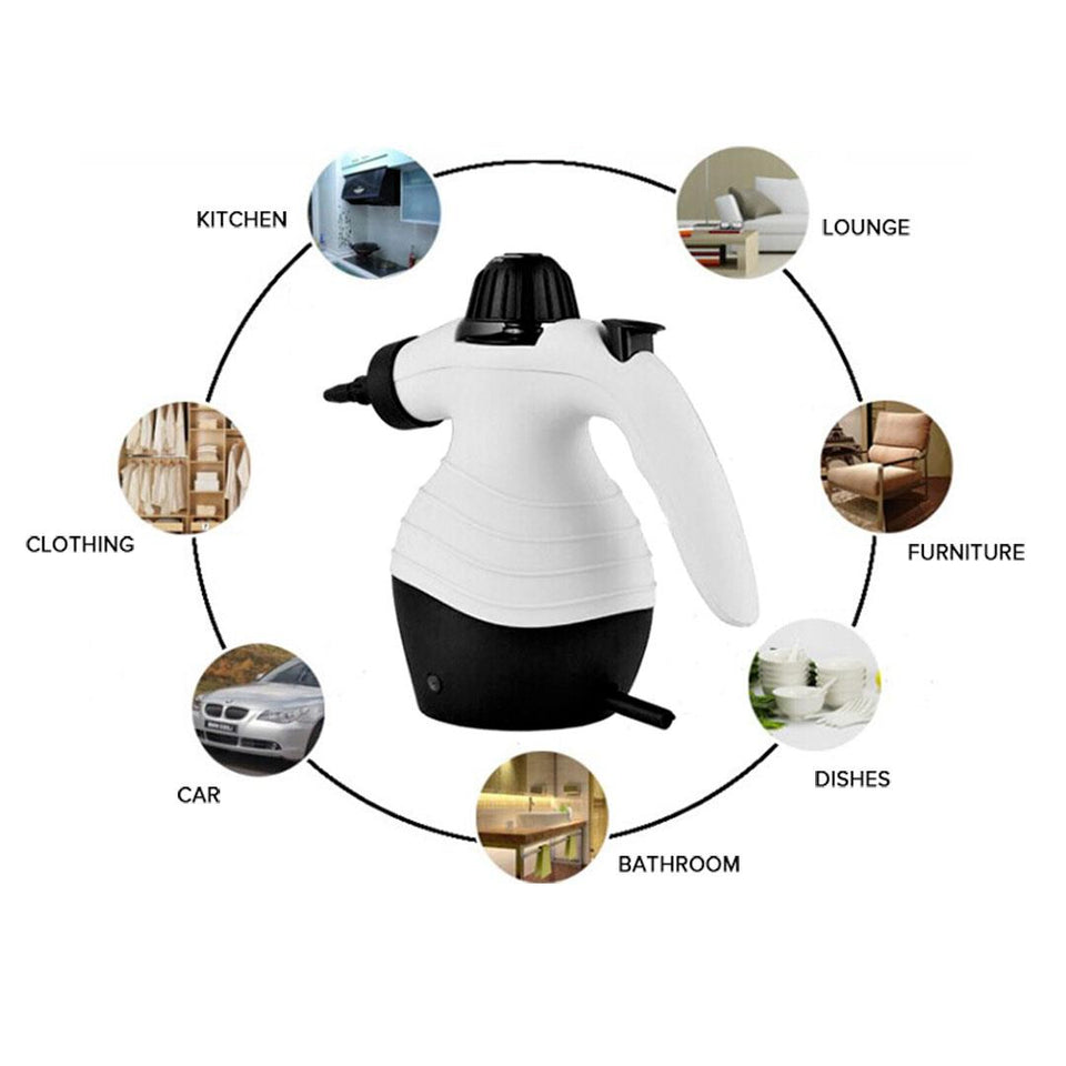 1000w Portable Handheld Handy Steam Cleaner Floor Carpet Steamer Washer Pressure White