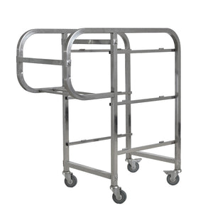 SOGA 2X 82x43x92cm Square 3 Tier Food Trolley Food Waste Cart Five Buckets Kitchen Food Utility