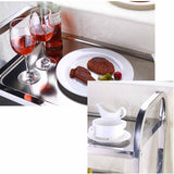 SOGA 2 Tier Stainless Steel Kitchen Trolley Bowl Collect Service FoodCart 95x50x95cm Large