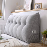 SOGA 150cm Silver Triangular Wedge Bed Pillow Headboard Backrest Bedside Tatami Cushion Home Decor