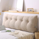SOGA 2X 180cm Beige Triangular Wedge Bed Pillow Headboard Backrest Bedside Tatami Cushion Home Decor