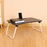 SOGA 2X Black Portable Bed Table Adjustable Foldable Bed Sofa Study Table Laptop Mini Desk with Notebook Stand Card Slot Holder Home Decor