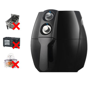 2.5L Black Air Fryer Low Fat Oil Less Healthy Fast Easy Deep Cooker Kitchen